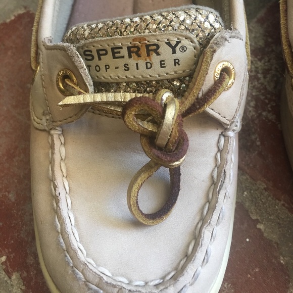 Gold Sparkle Sperry Topsiders - Picture 5 of 6